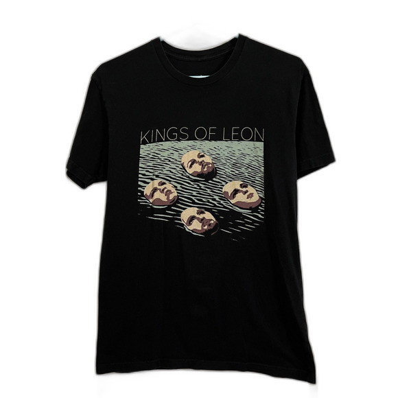 KINGS OF LEON Black WALLS Rock Band Tour T Shirt Tee Top Mens Size Small - Picture 1 of 7